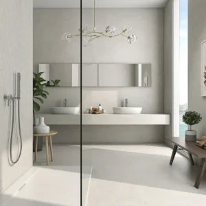 Picture of light neutral concrete tiles 