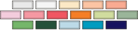 subway tile manufacturers catalogue´s picture showing different color options 