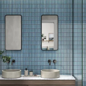 Light blue mosaic tiles 