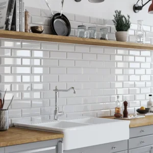 white satin subway tiles 