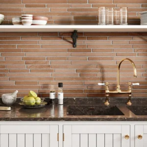 Picture of warm look kitchen coated with terracotta 